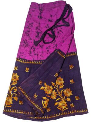 kantha batik wrap skirt