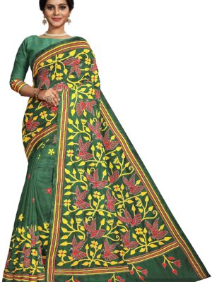 kantha stitch saree