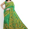 kantha stitched silk saree