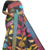 kantha stitched silk saree