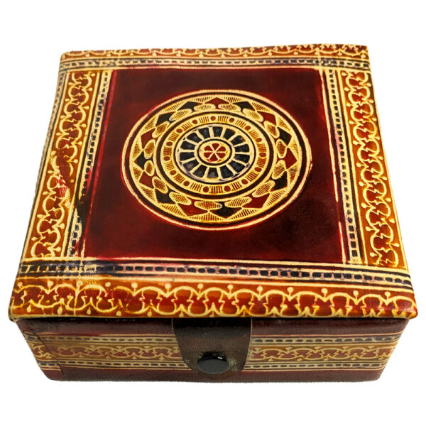 batik leather jewellery box