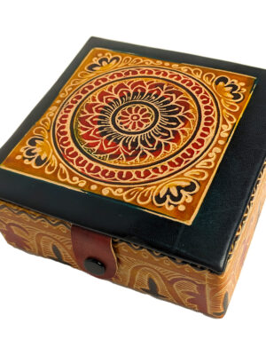 batik leather jewellery box