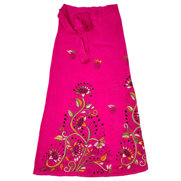 kantha stich wrap around skirt