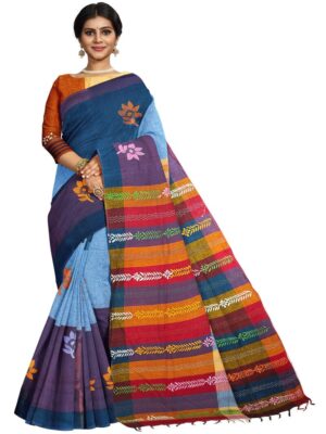 kantha stitch saree