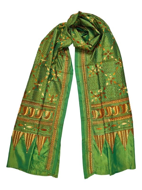 kantha stitch silk stole
