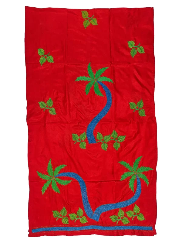 Kantha Stitched Silk Stole - Image 4