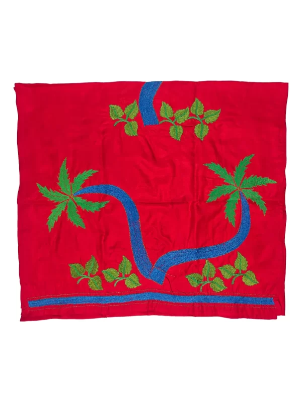 Kantha Stitched Silk Stole - Image 3