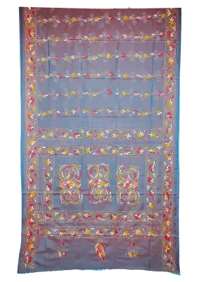 soul of bengal kantha embroidered saree
