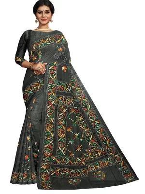 soul of bengal kantha work saree