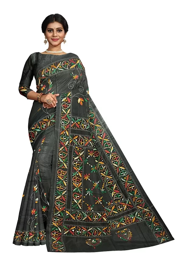soul of bengal kantha work saree