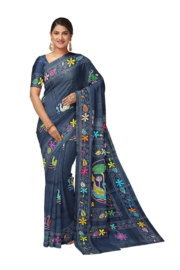 soul of bengal kantha work saree