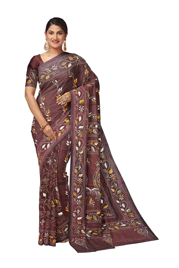 soul of bengal kantha work saree