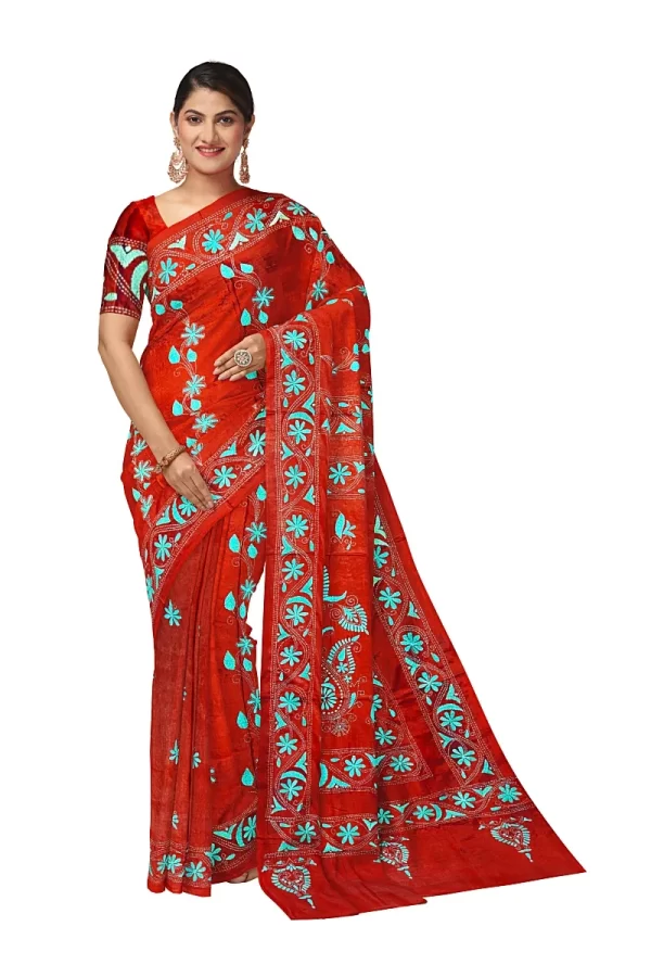 soul of bengal kantha work saree