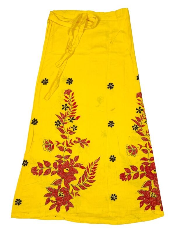 kantha stitch wrap around skirt
