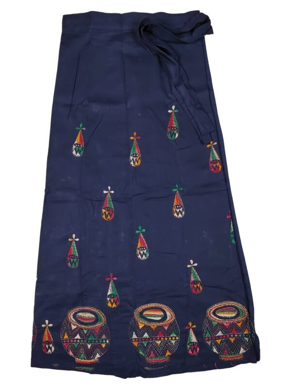 Kantha Stitched Wrap Around Skirt - Image 3
