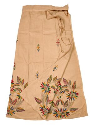 kantha stitch wrap skirt
