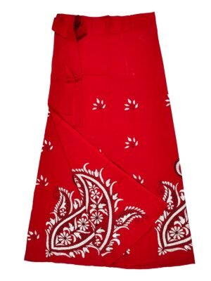 kantha stitch wrap skirt