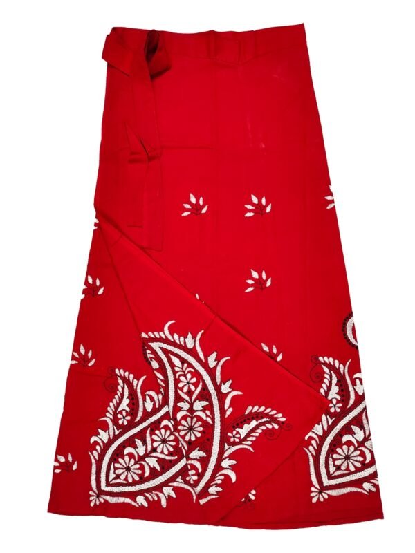 kantha stitch wrap skirt