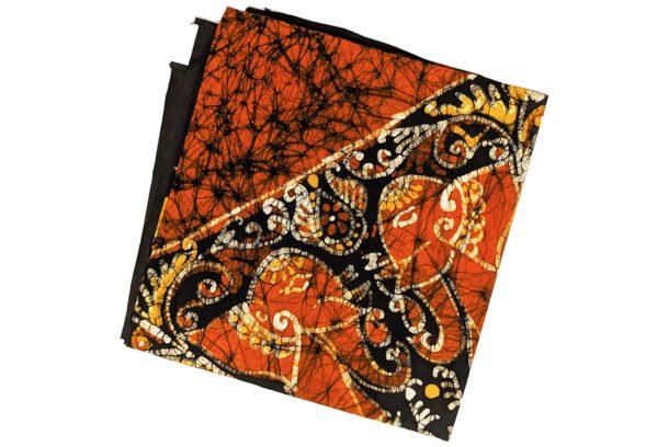 Wax Batik Printed Square Headscarf - Image 2