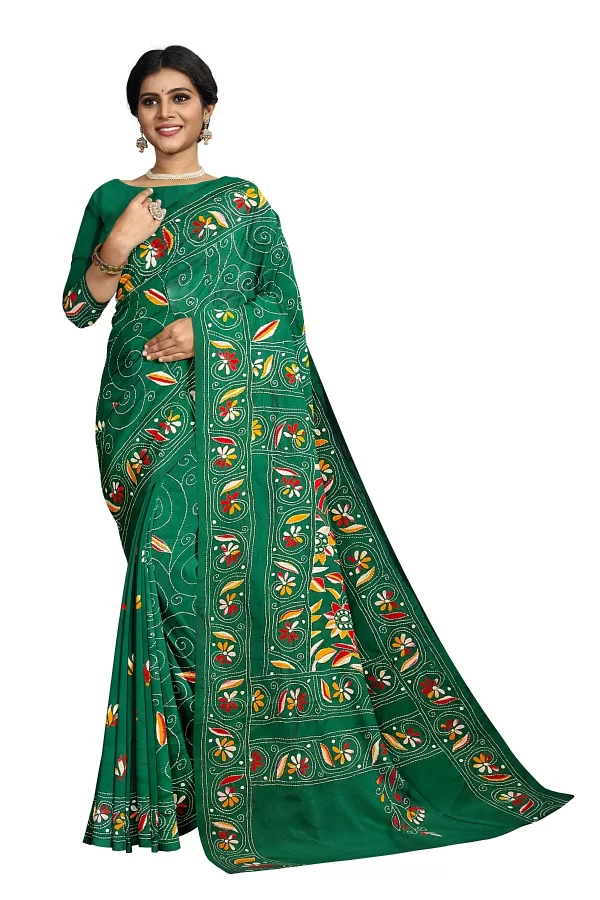 soul of bengal kantha work saree