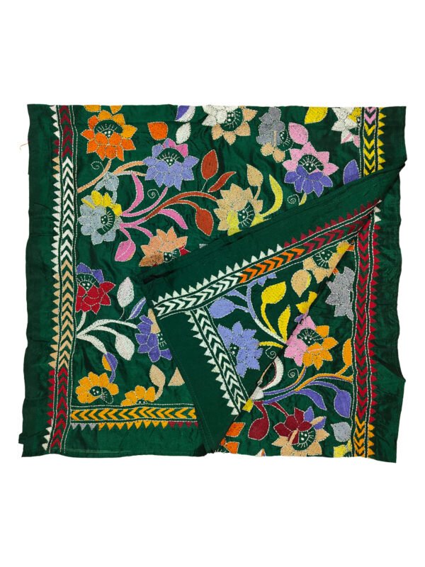 Kantha Stitched Silk Stole - Image 4