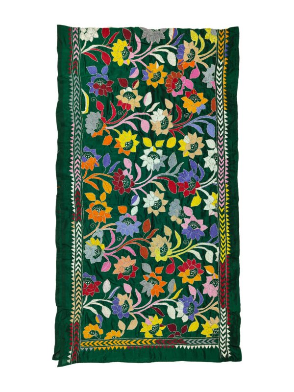 Kantha Stitched Silk Stole - Image 3