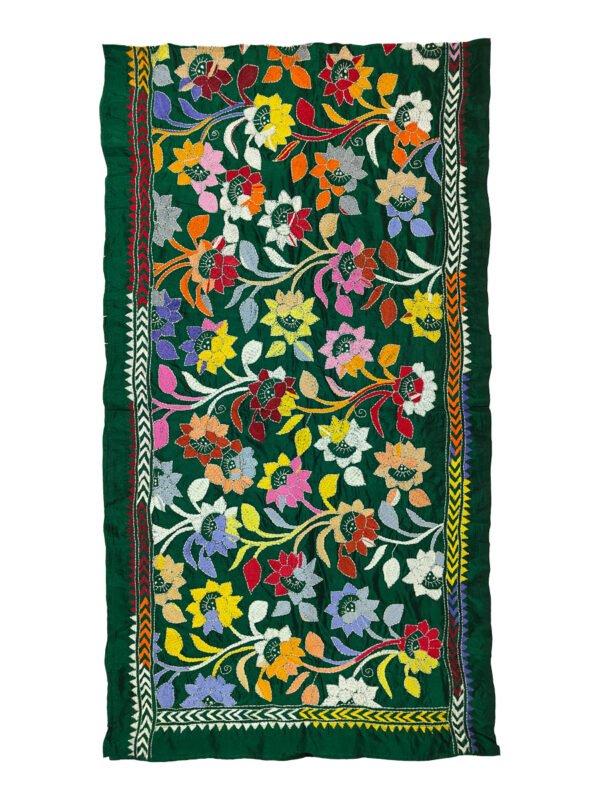 Kantha Stitched Silk Stole - Image 2