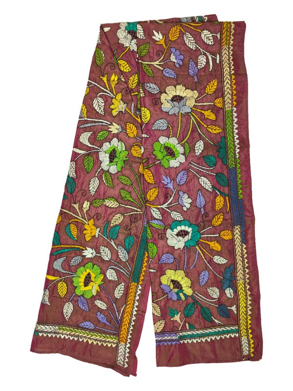 kantha work stole