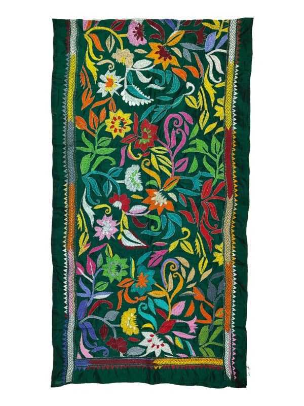 Kantha Stitched Silk Stole - Image 4