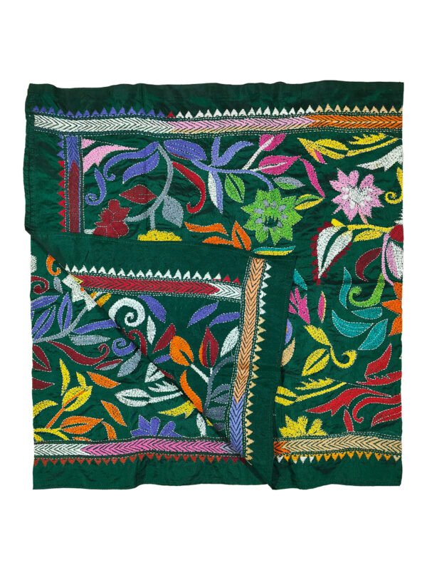Kantha Stitched Silk Stole - Image 3