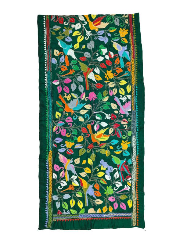 Kantha Stitched Silk Stole - Image 4