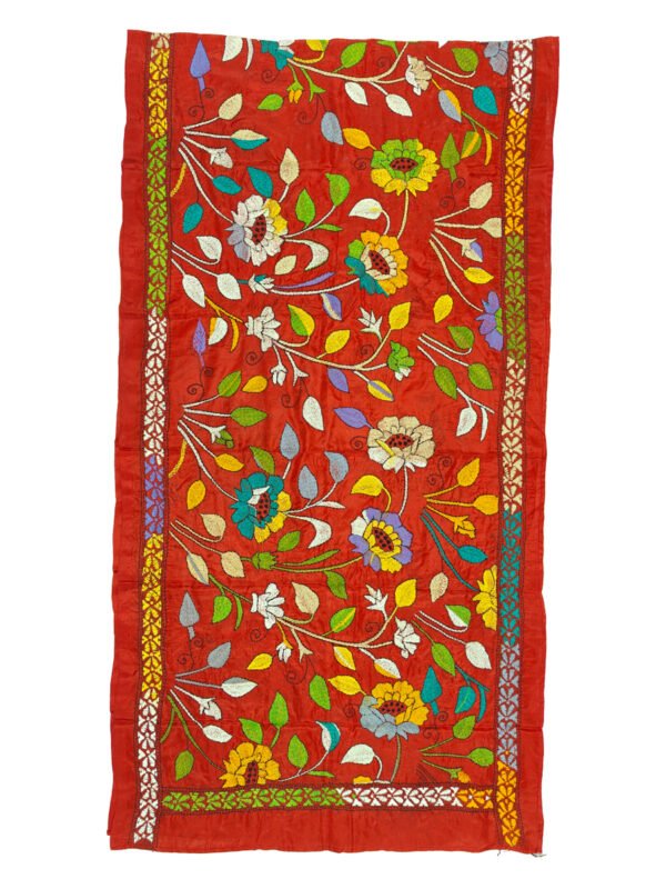 Kantha Stitched Silk Stole - Image 4