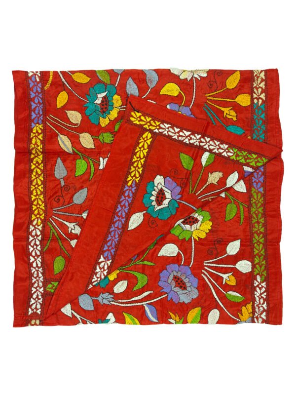 Kantha Stitched Silk Stole - Image 3