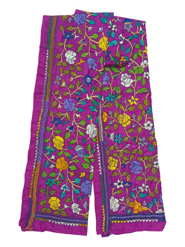 kantha work stole