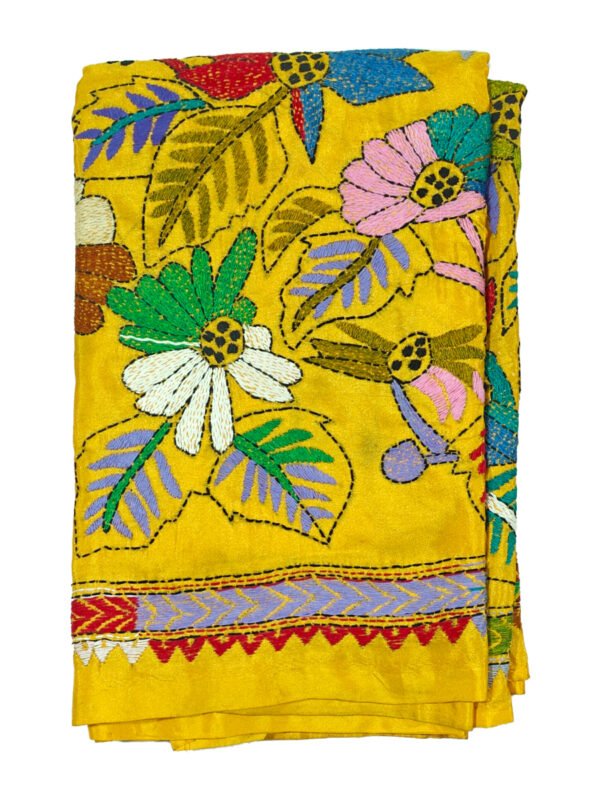 Kantha Stitched Silk Stole - Image 2