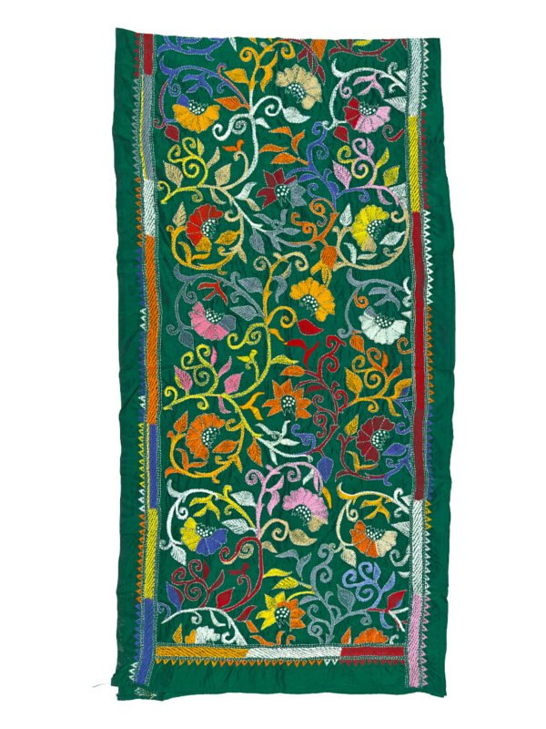 Kantha Stitched Silk Stole - Image 4