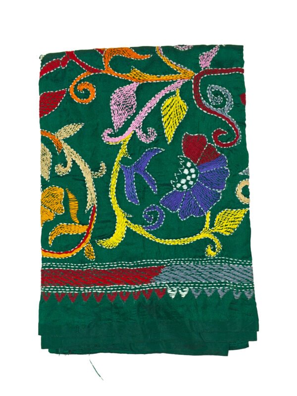 Kantha Stitched Silk Stole - Image 2