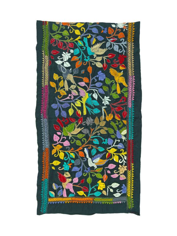 Kantha Stitched Silk Stole - Image 4