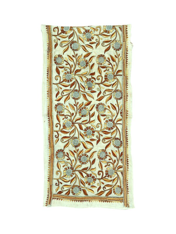 Kantha Stitched Silk Stole - Image 4