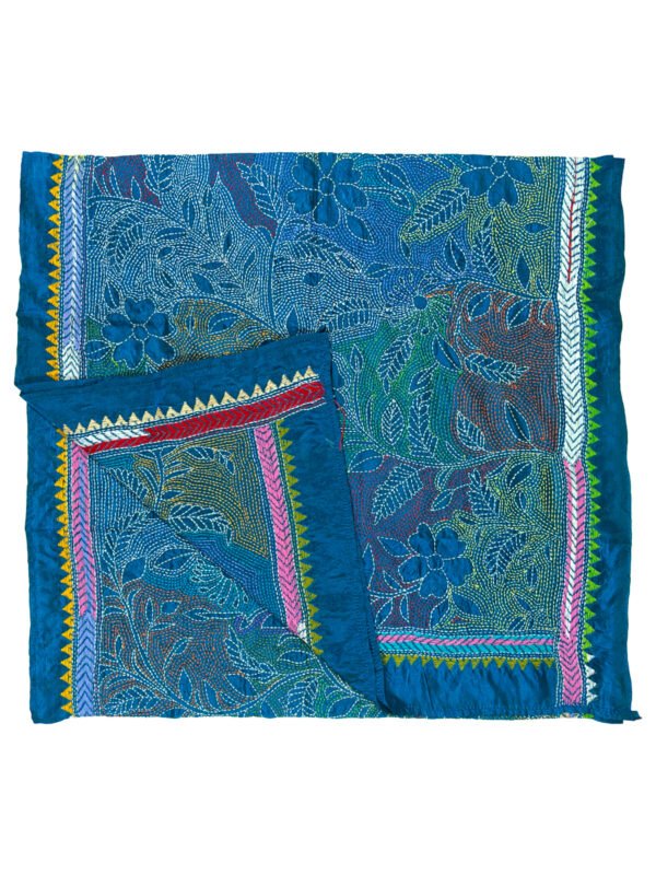 Kantha Stitched Silk Stole - Image 3