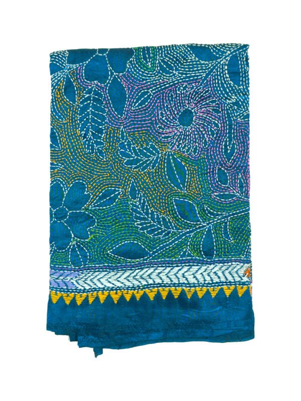 Kantha Stitched Silk Stole - Image 2