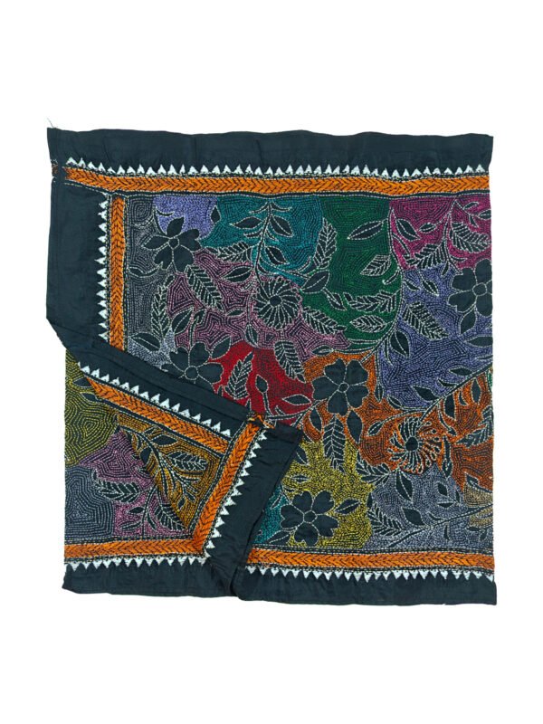 Kantha Stitched Silk Stole - Image 3
