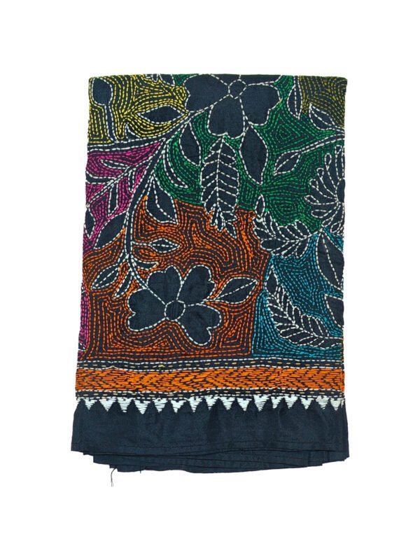 Kantha Stitched Silk Stole - Image 2