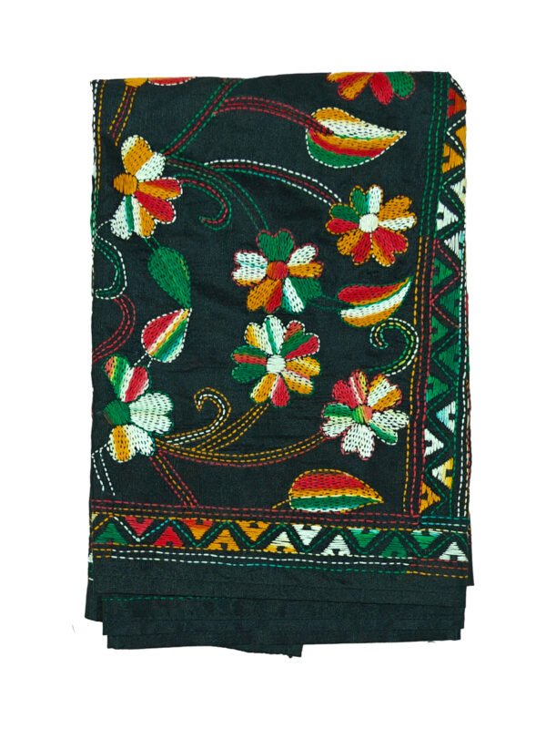Kantha Stitched Silk Stole - Image 2