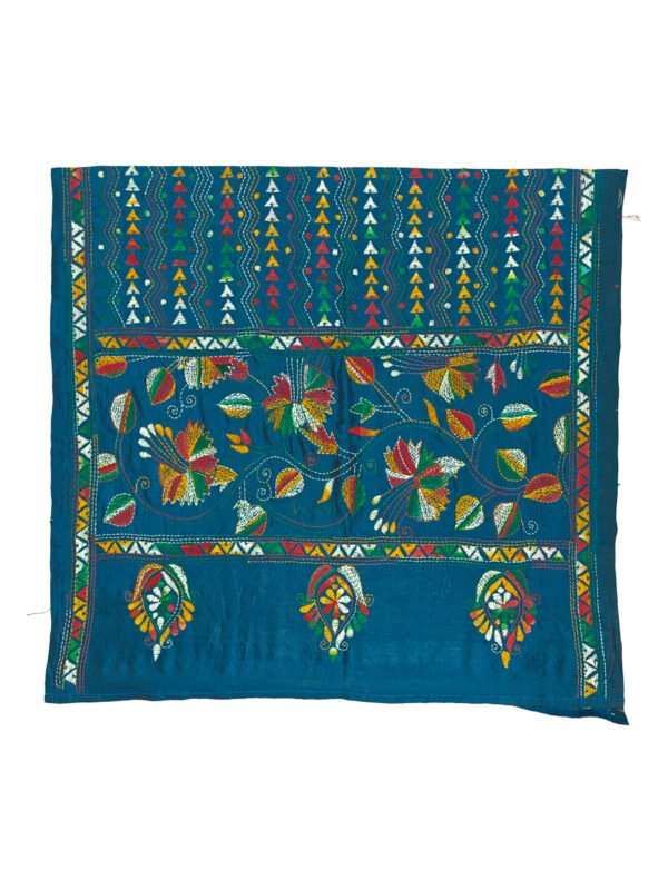 Kantha Stitched Silk Stole - Image 3