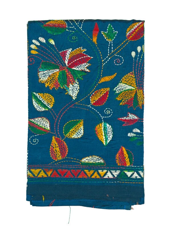 Kantha Stitched Silk Stole - Image 2