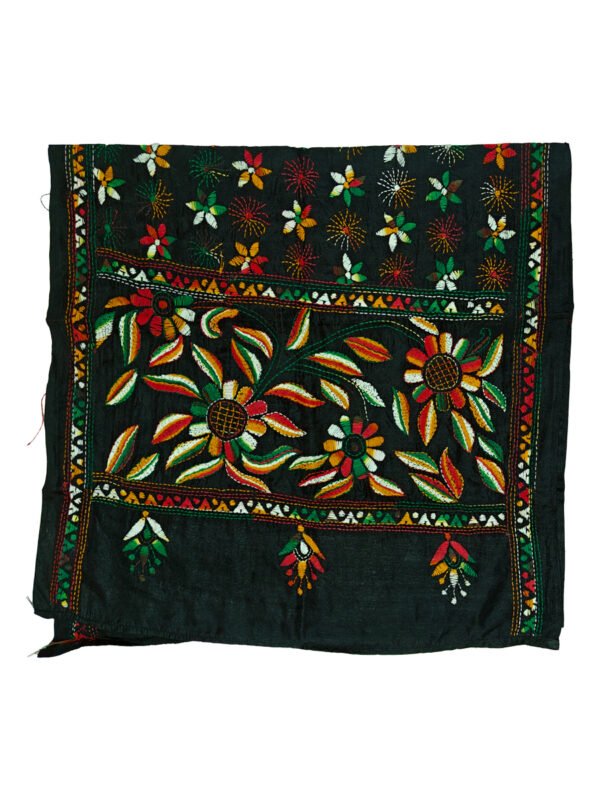 Kantha Stitched Silk Stole - Image 3