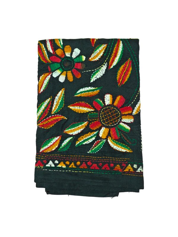 Kantha Stitched Silk Stole - Image 2
