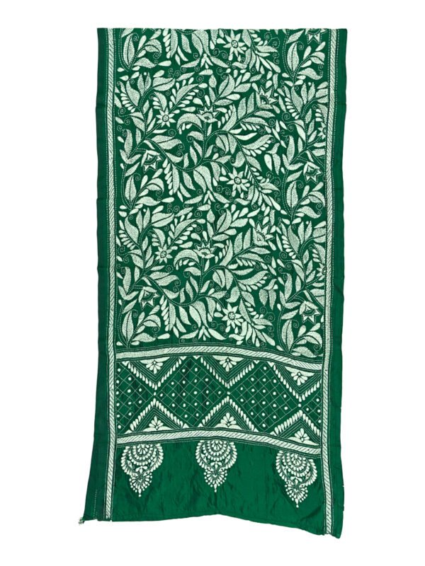 Kantha Stitched Silk Stole - Image 4