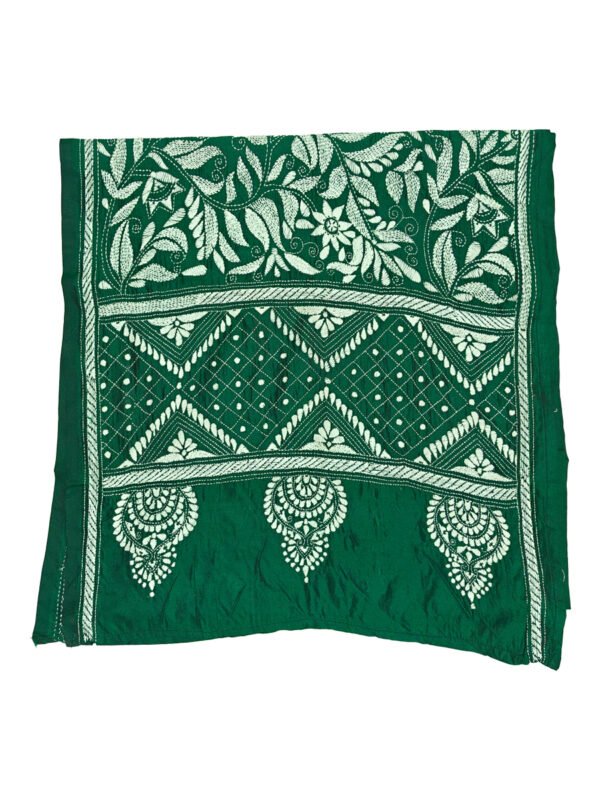 Kantha Stitched Silk Stole - Image 3